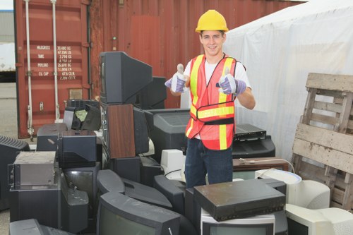 Rubbish removal team at work in Tower Hamlets