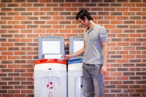 Eco-friendly rubbish disposal in an urban setting