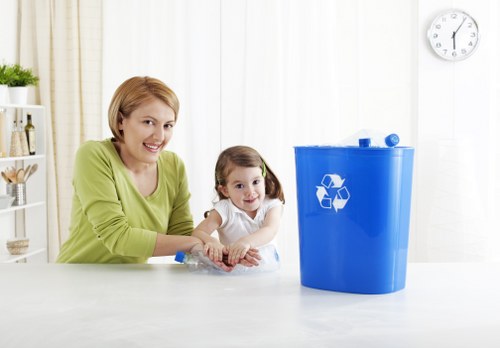 Professional waste clearance team in action