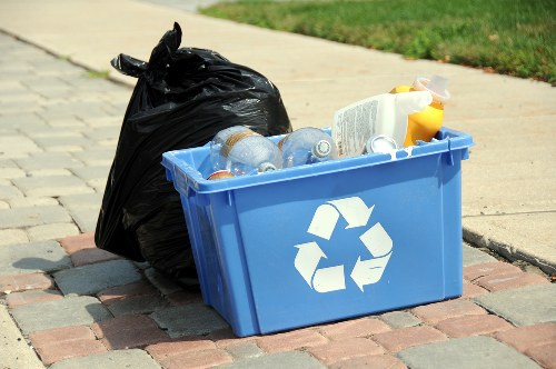 Professional rubbish removal service in action